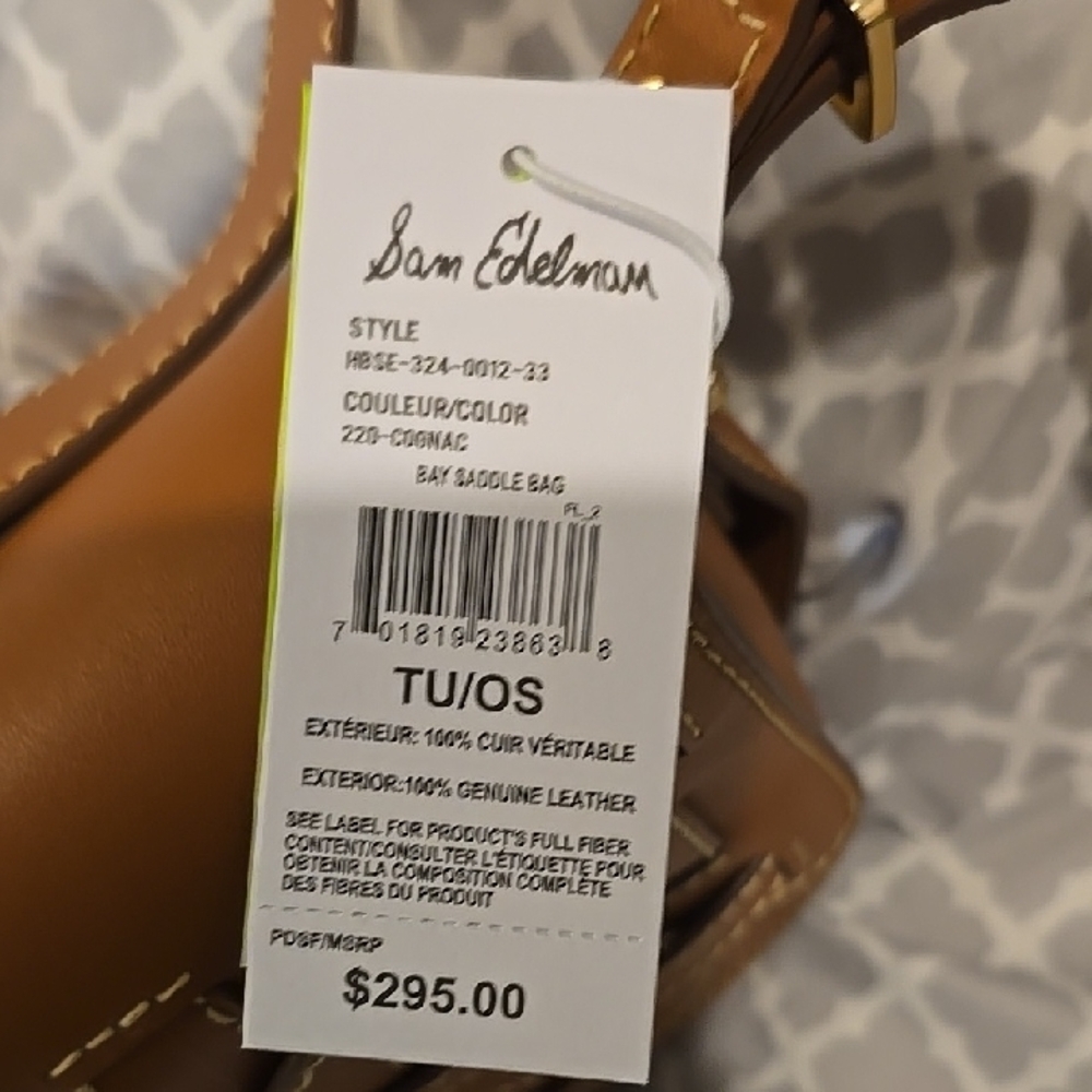 Sam Edelman Tan Crossbody Bag with Gold Accent - Picture 2 of 2